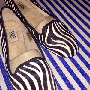 ugg - alloway - zebra loafer - b&w - 9